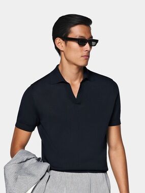 Suitsupply Men's Navy Polo